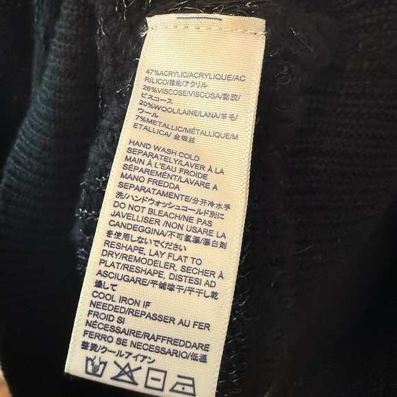 Rebecca Minkoff Cold Shoulder Black Sparkle Small Sweater - Picture 3 of 5